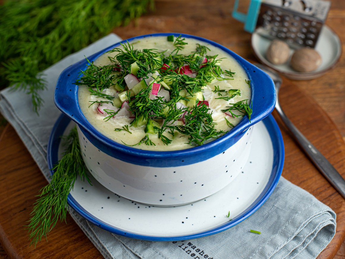 Kohlrabisuppe mit Joghurt