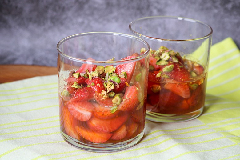 Pfeffrige Erdbeeren