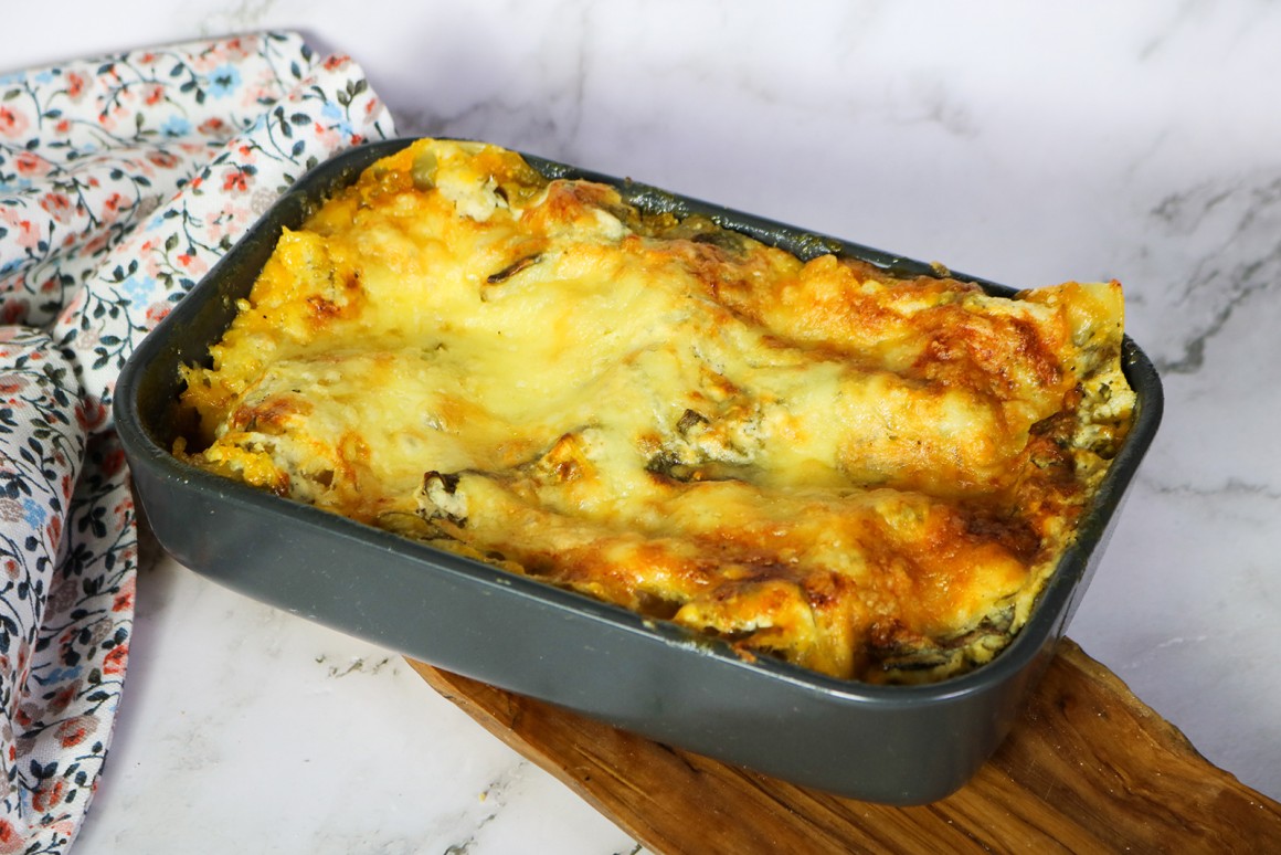 Kürbis-Lasagne mit Spinat