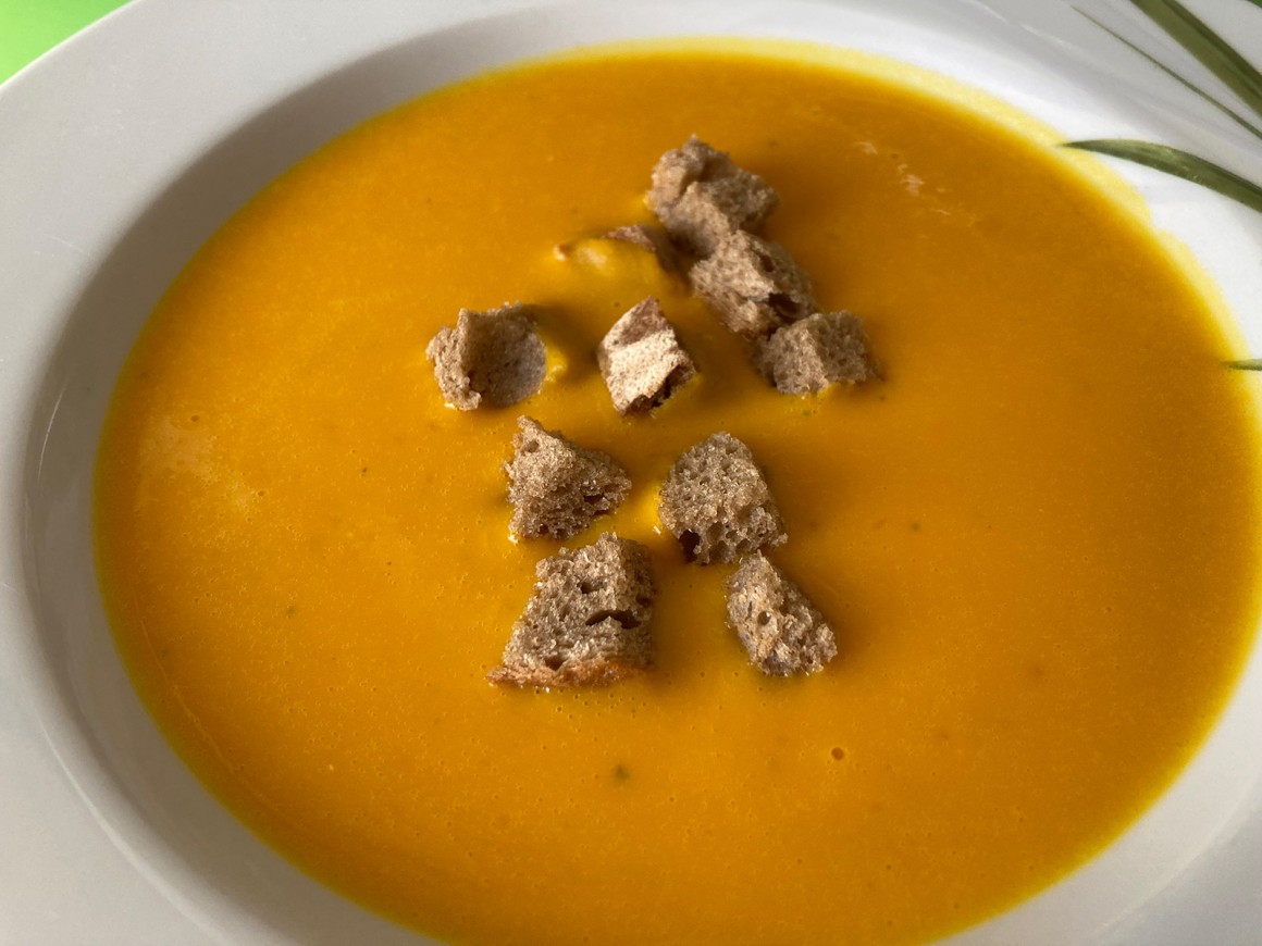 Suppe aus Süßkartoffeln