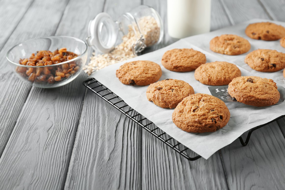 Haferflockenplätzchen mit Rosinen - Rezept