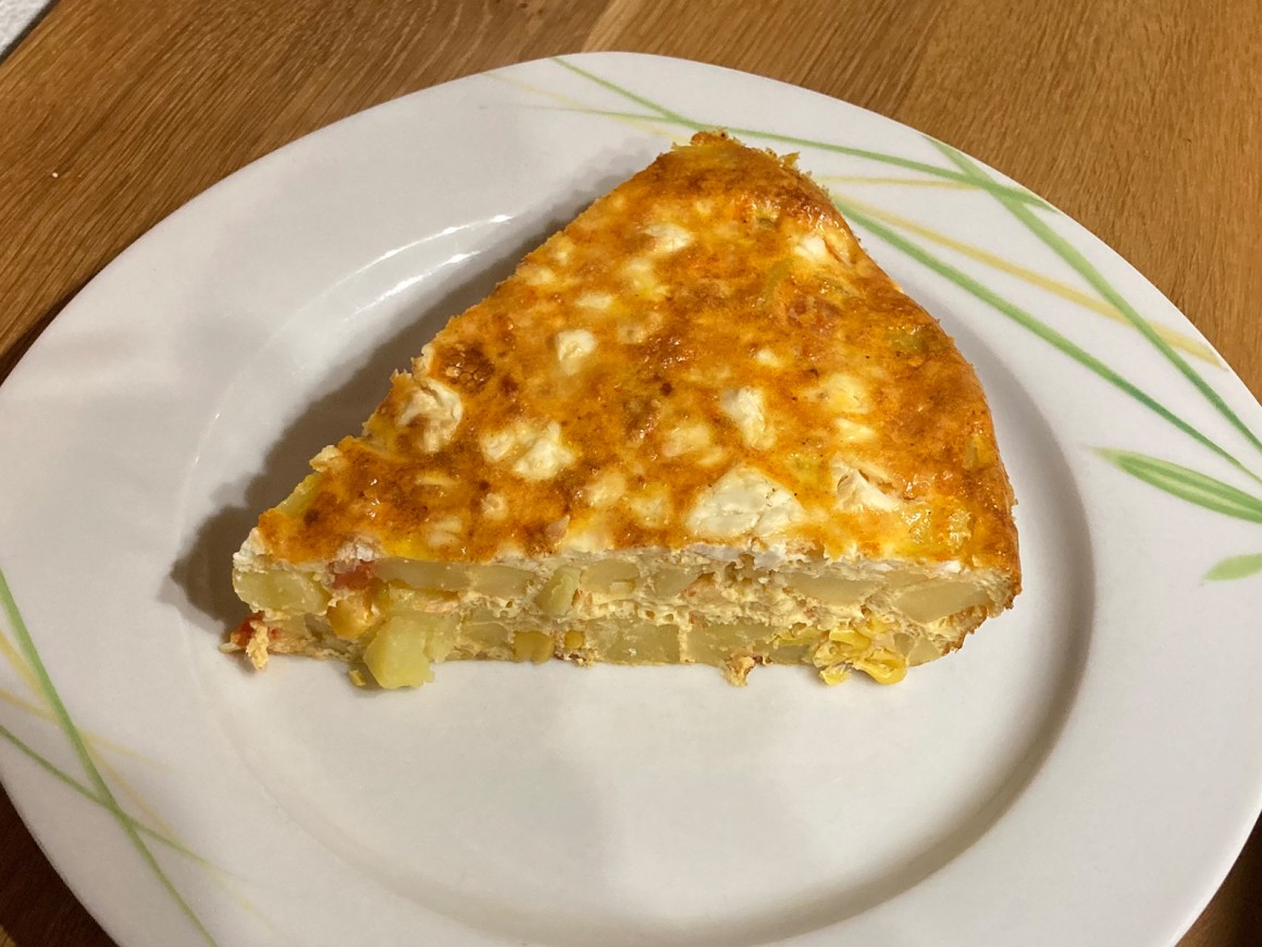 Gemüse-Tortilla mit Feta - Rezept