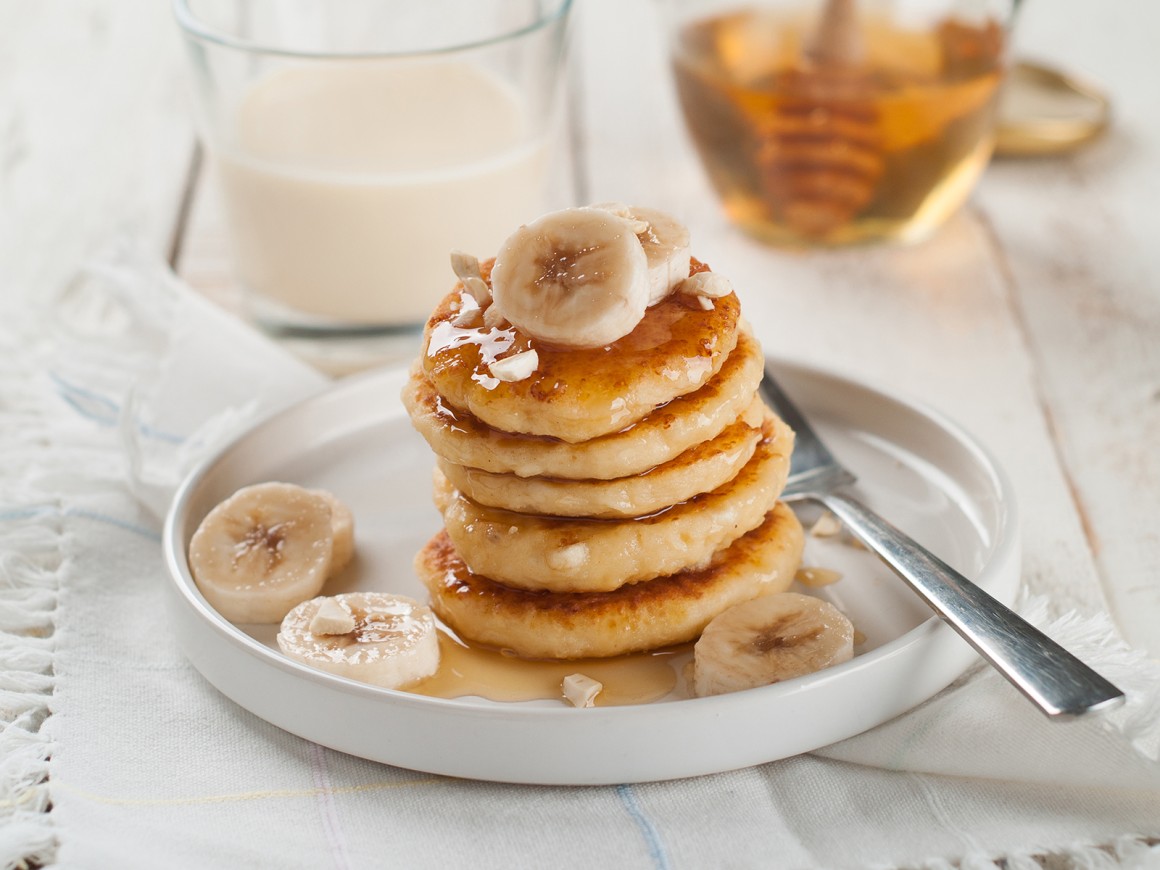 Quark-Pancakes mit Honig