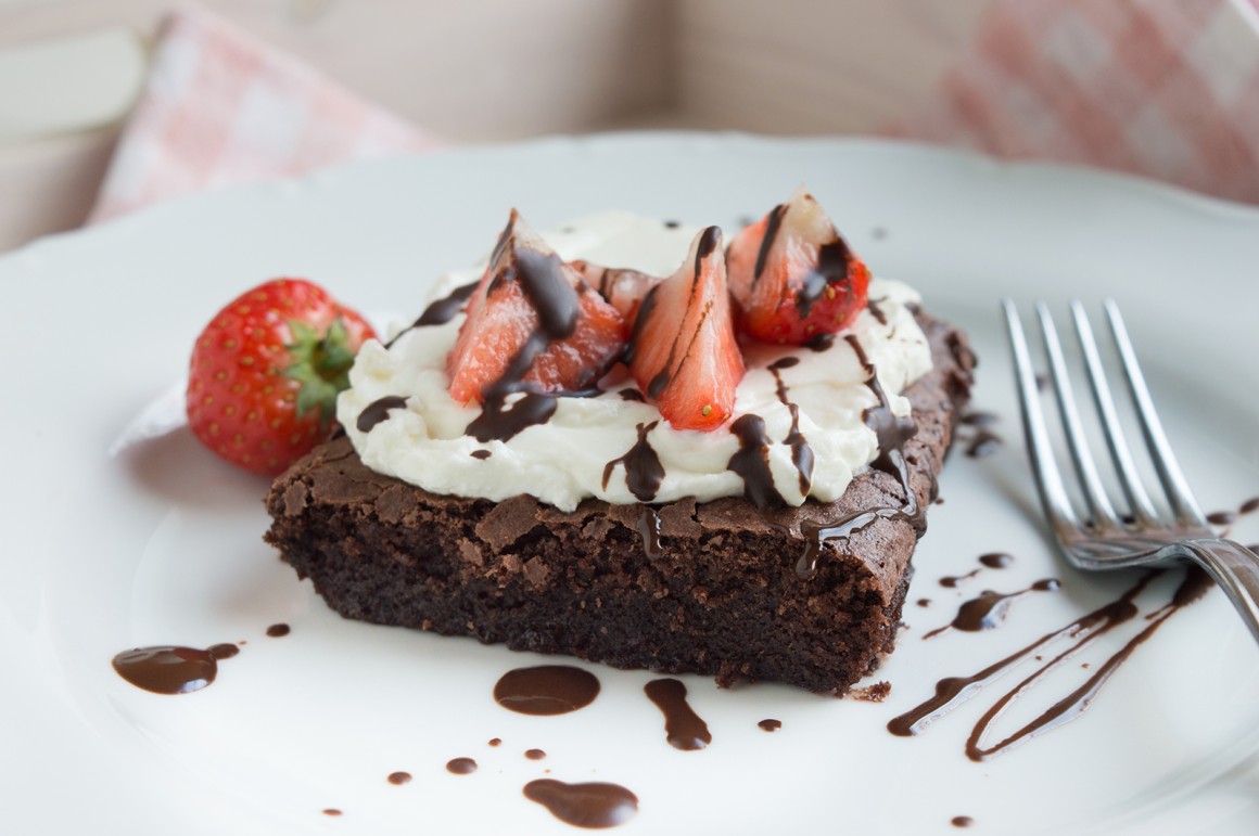 Erdbeer-Brownie
