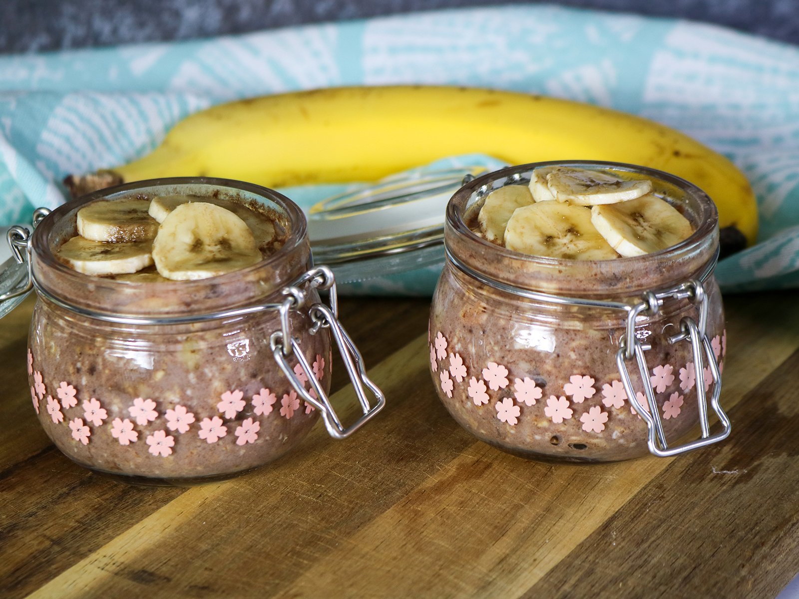 Overnight Oats mit Joghurt und Banane - Rezept