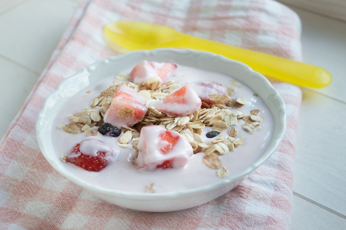 Vanillequark mit Erdbeeren - Rezept