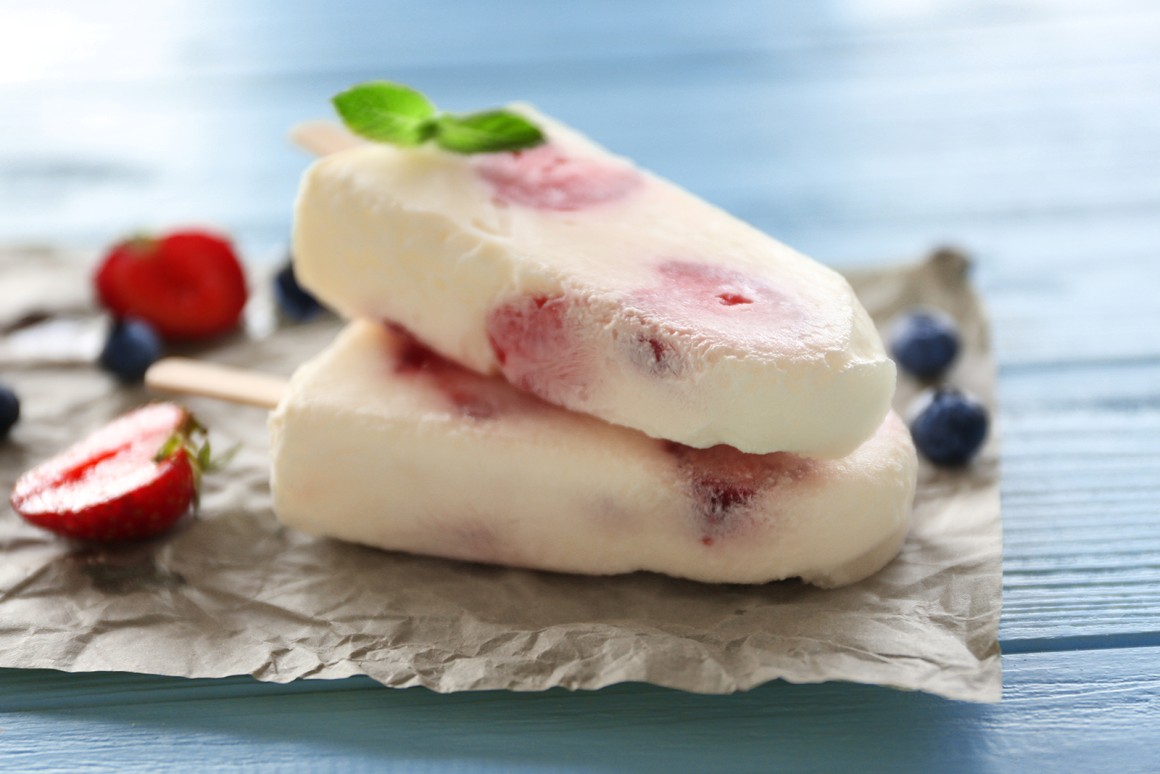 Buttermilch-Erdbeer-Eis - Rezept