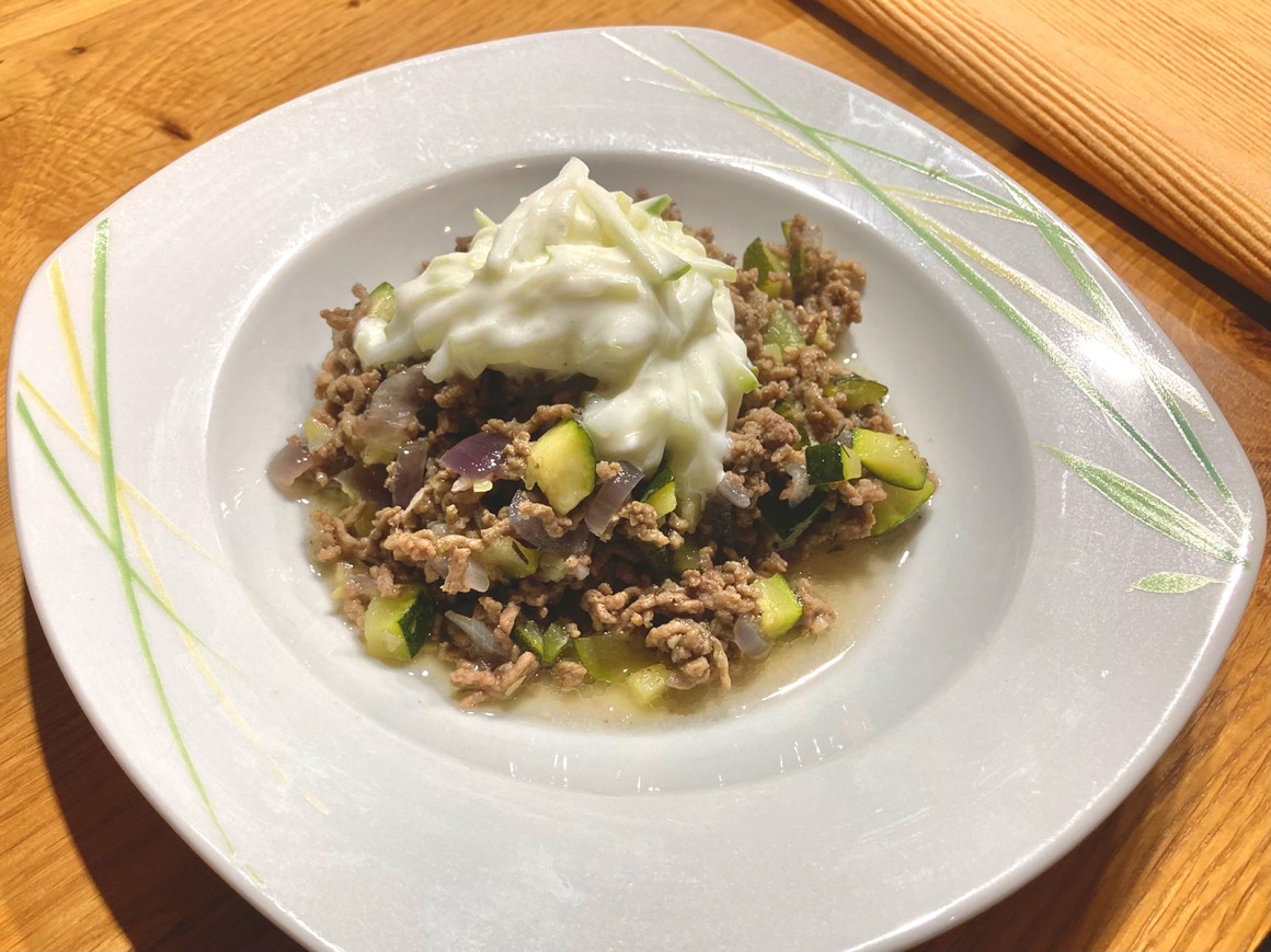 Hackfleisch-Zucchini-Pfanne