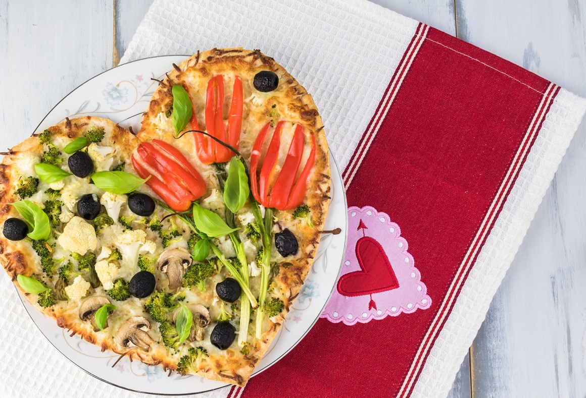 Herz-Pizza