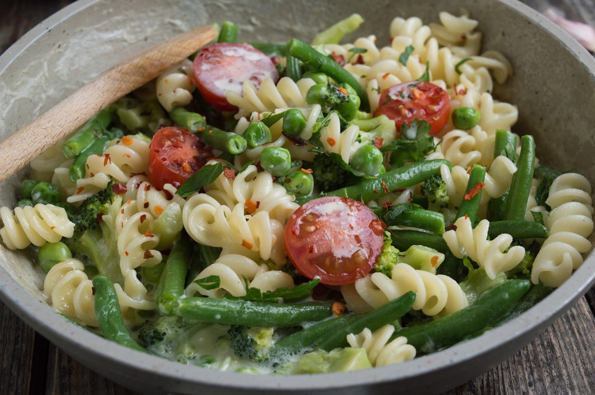 Pasta mit grünem Gemüse