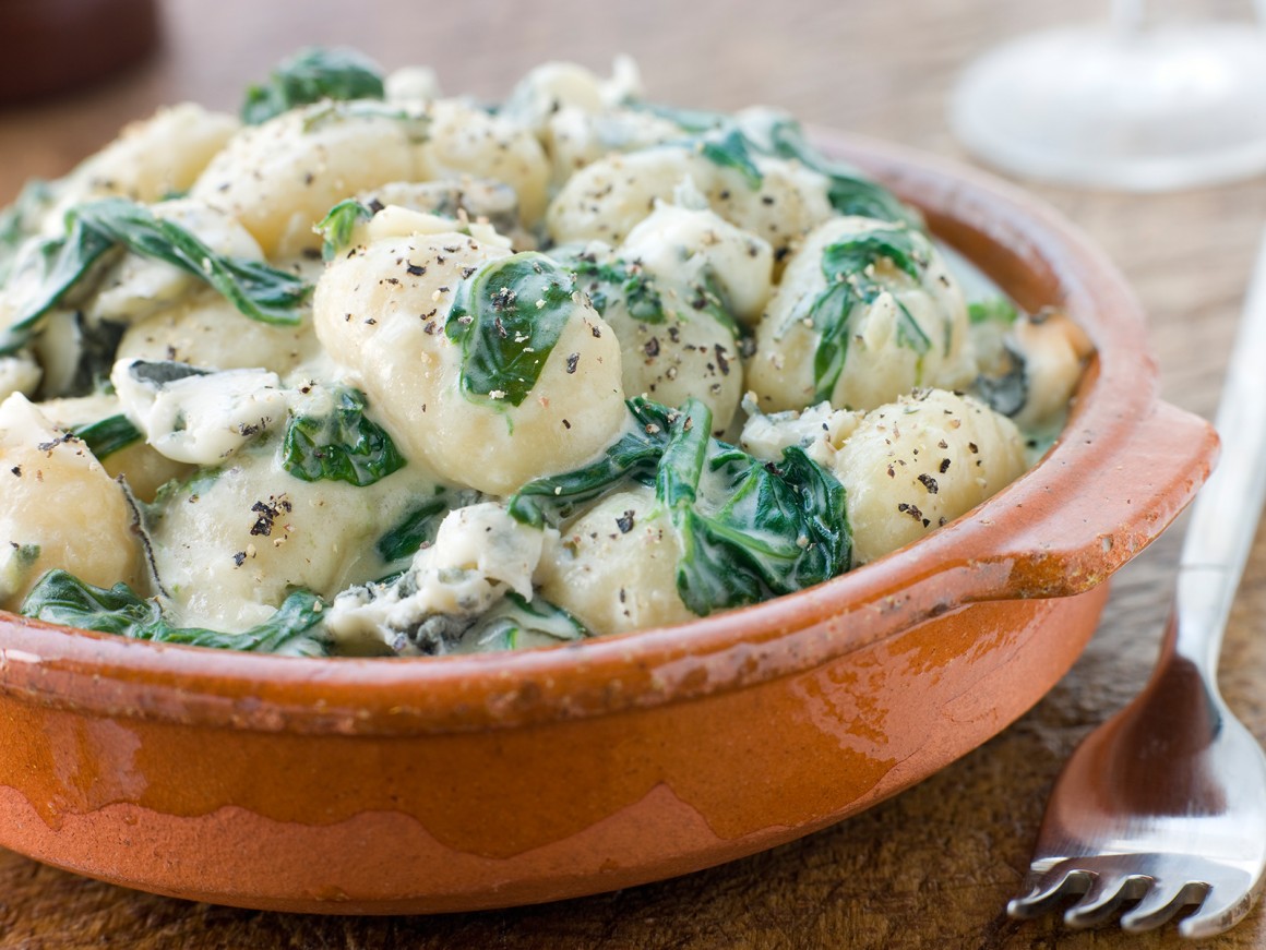 Gnocchi mit Spinat und Gorgonzola