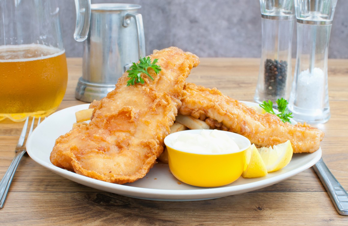 Zander im Bierteig