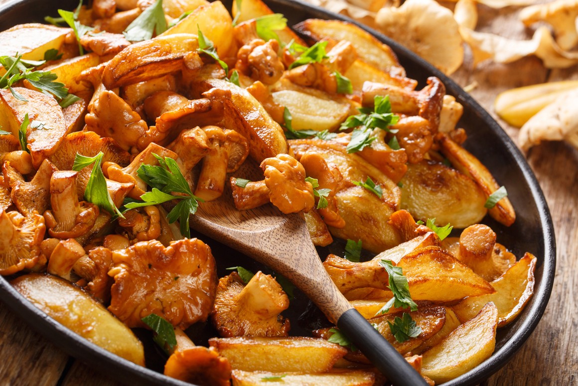 Bratkartoffeln mit Pfifferlingen