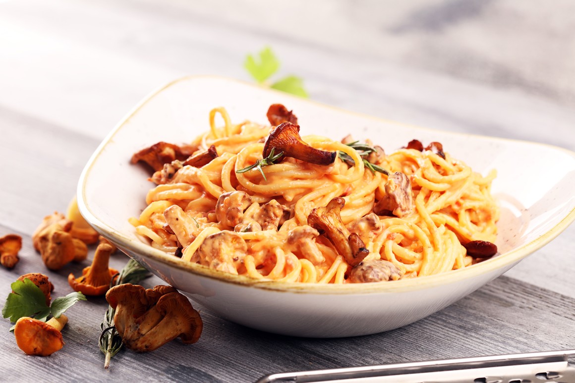 Pasta mit Pfifferlingen