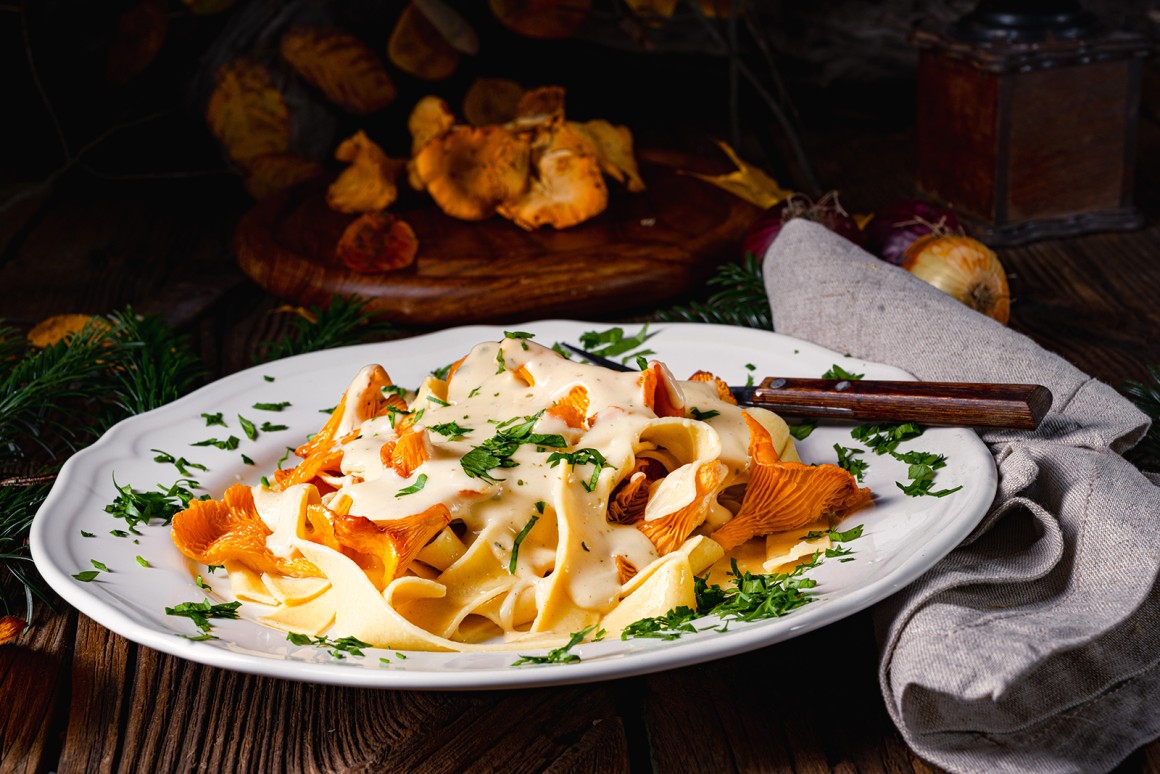 Tagliatelle mit Pfifferlingen