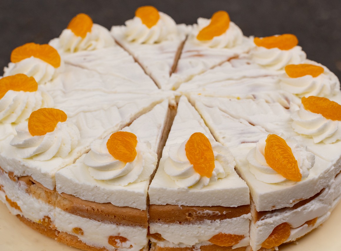 Käsesahnetorte mit Mandarinen