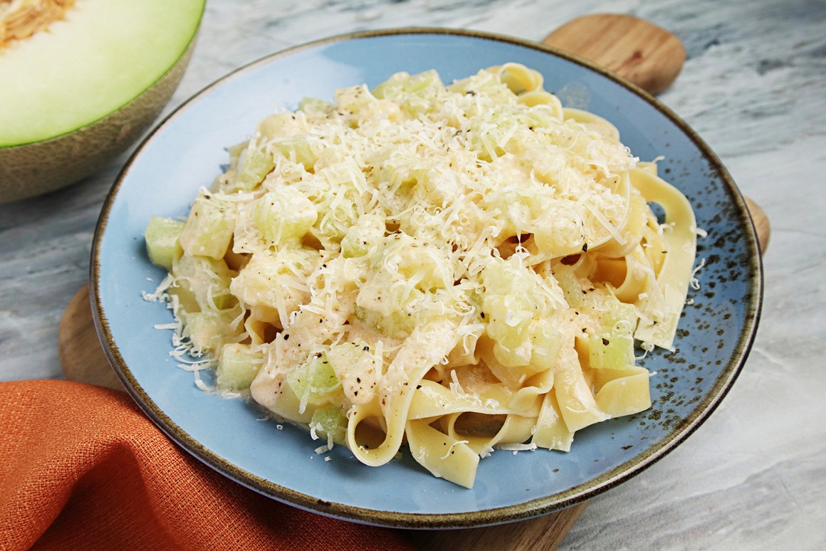 Nudeln mit Melone