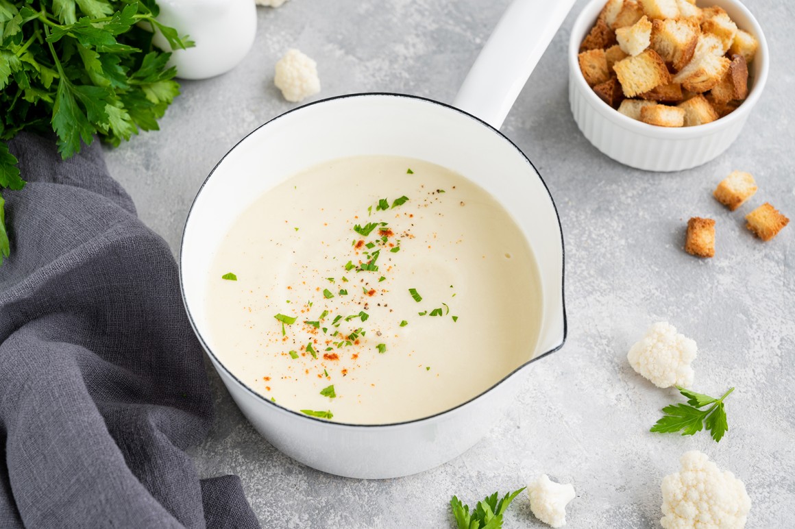 Vegetarische Röstblumenkohl-Suppe