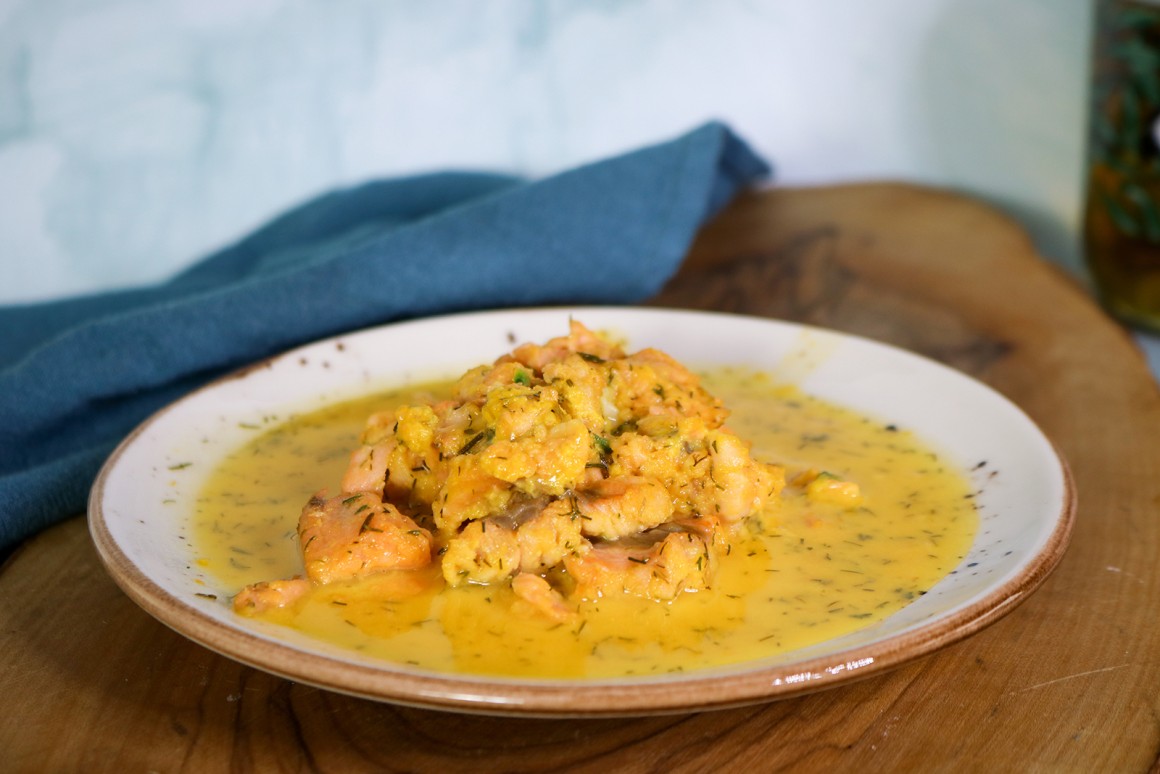 Zitronensauce mit Lachs