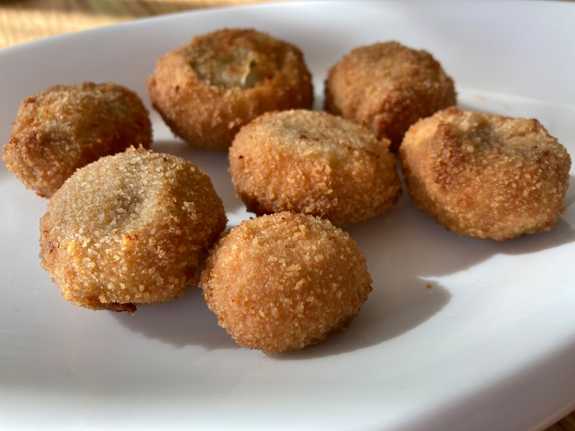 Gebackene Champignons