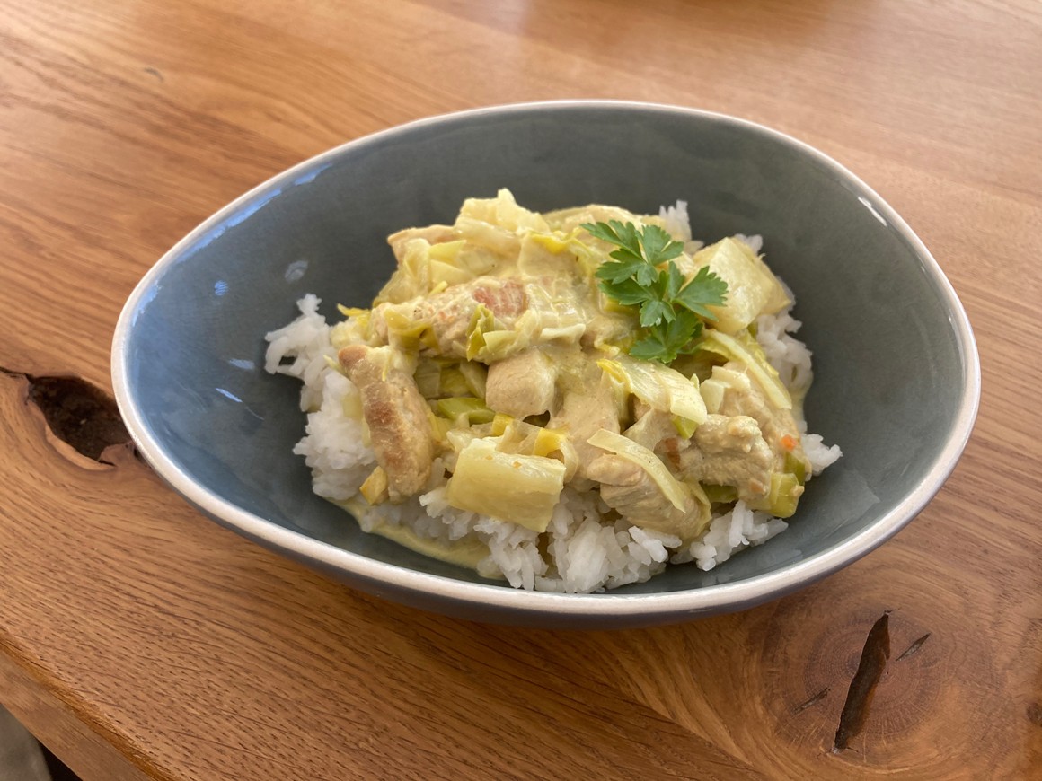 Putencurry mit Ananas - Rezept