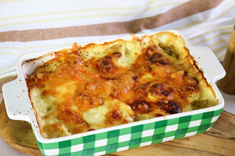 Kartoffelgratin mit Birne