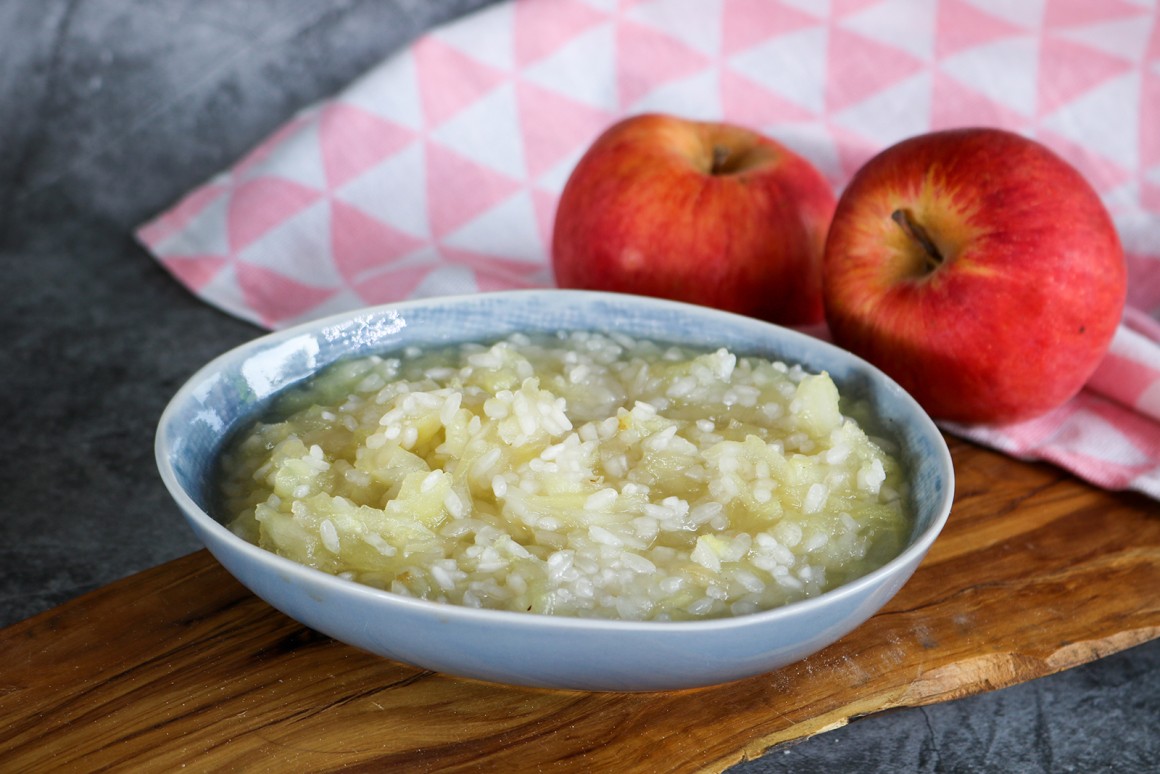 Reisbrei mit Apfel und Zimt