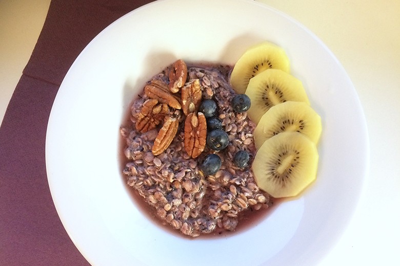 Overnight Oats mit Blaubeeren