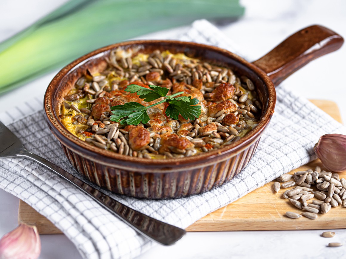 Vegetarischer Lauchauflauf