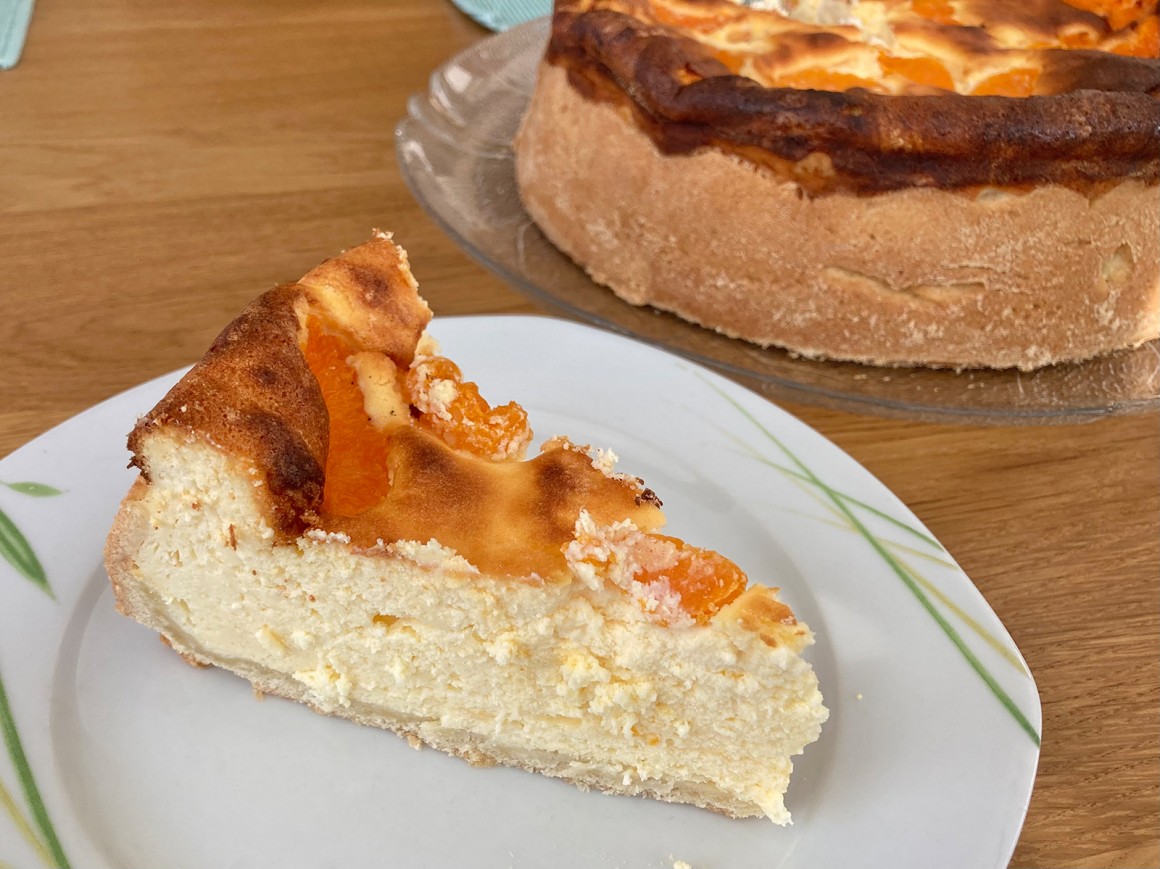 Quarkkuchen mit Mandarinen