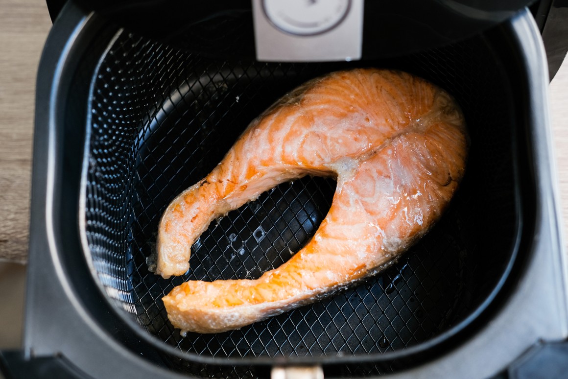 Lachsfilet im Airfryer zubereitet