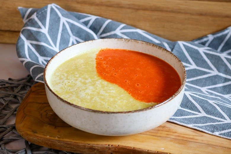 Paprikasuppe rot-gelb