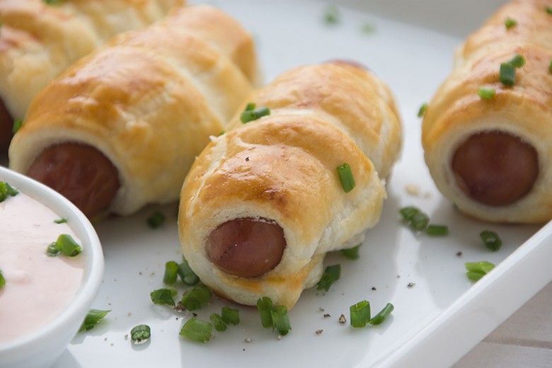 Würstchensnacks mit Dip
