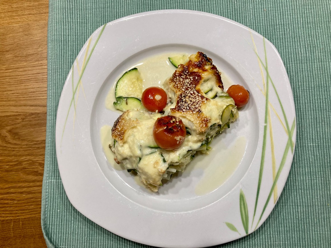 Zucchini-Gratin mit Tomaten