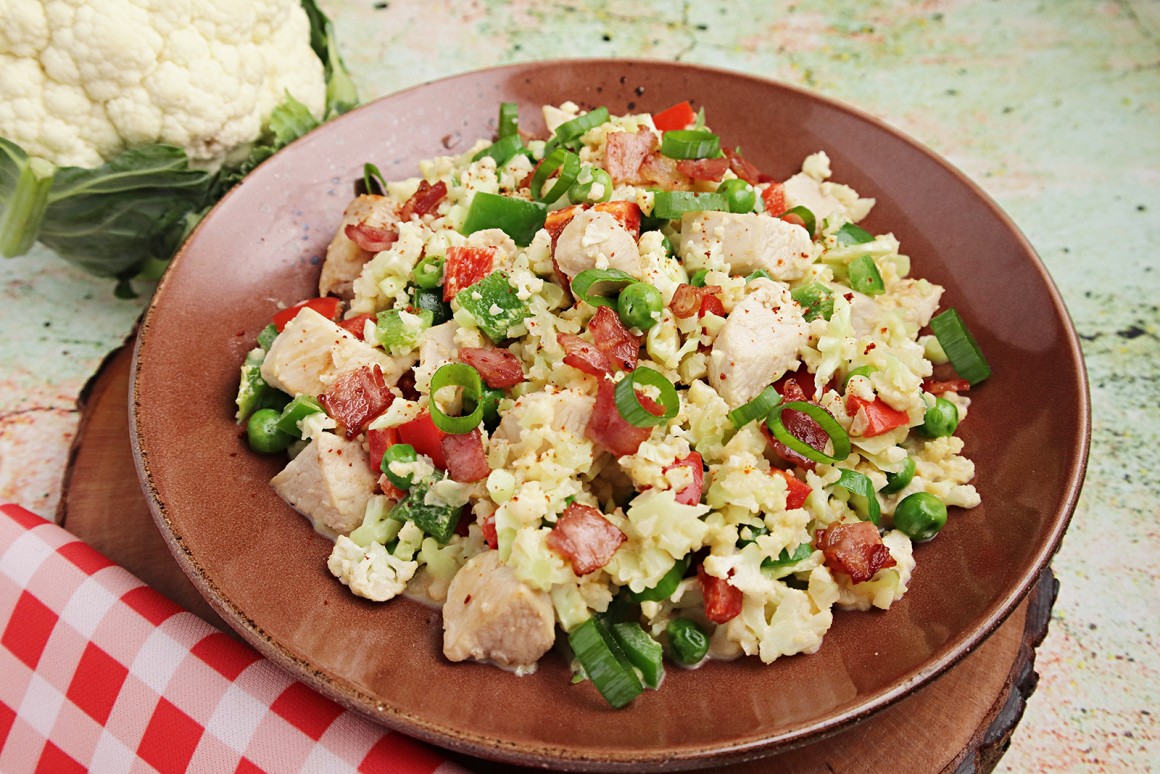 Blumenkohlreis mit Hähnchenfleisch