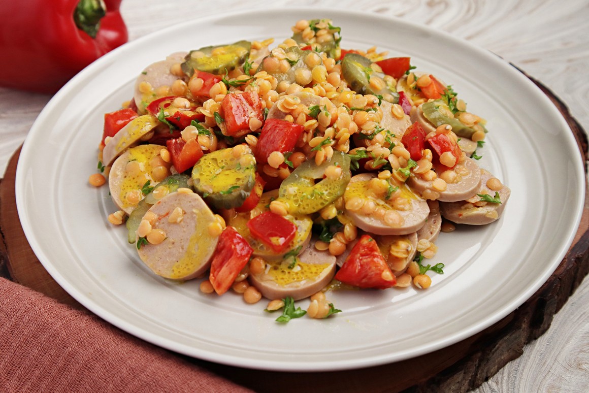 Gemischter Linsensalat