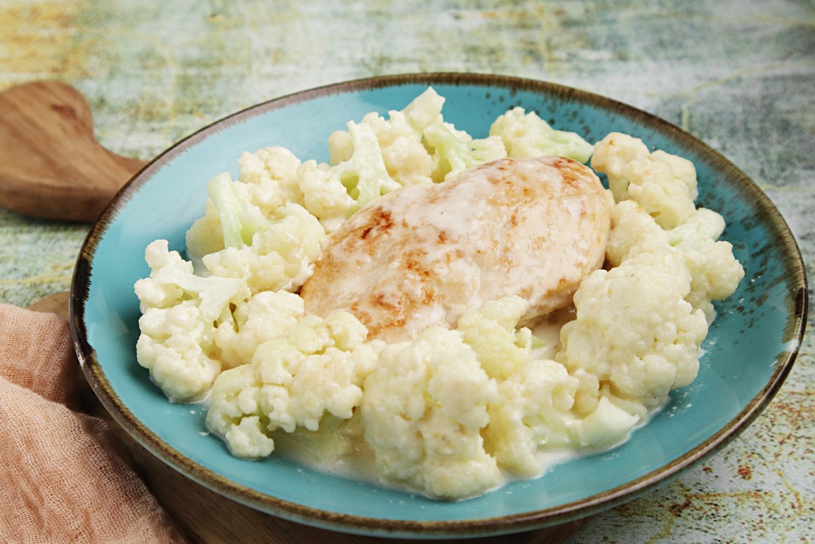 Hähnchenschnitzel mit Blumenkohl