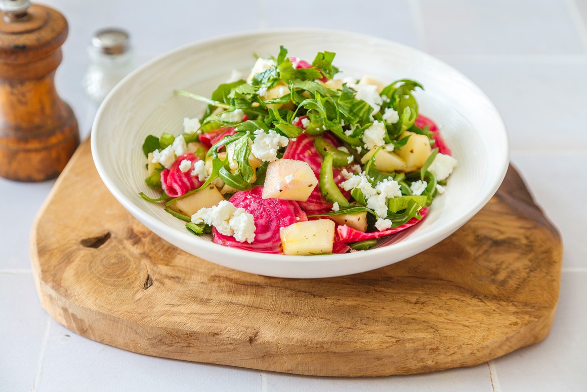 Salat mit Apfel, Roter Bete und Rucola
