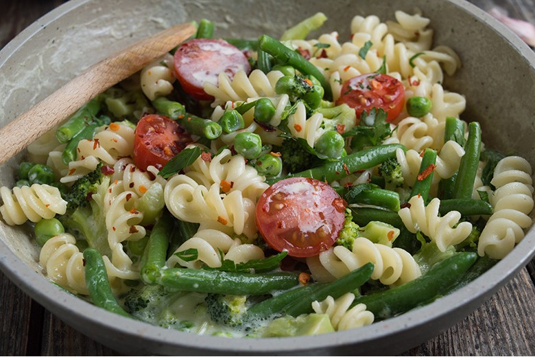 Pasta mit grünem Gemüse