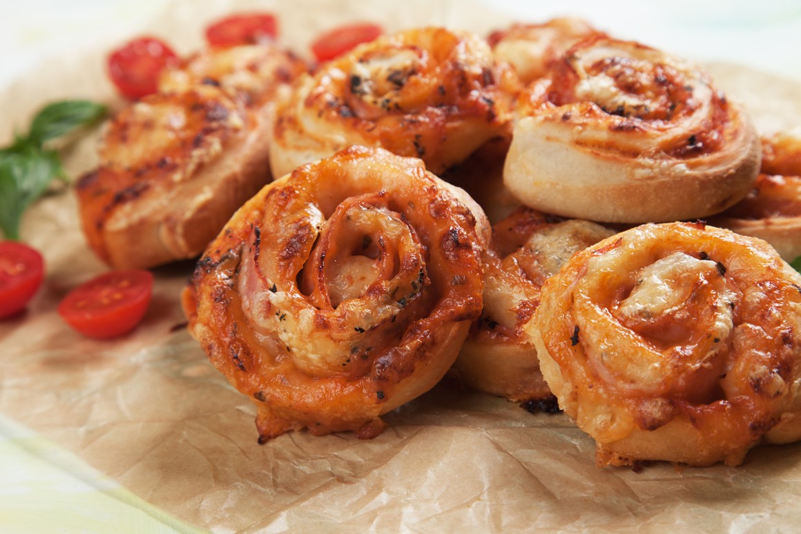Pizzaschnecken mit Blätterteig
