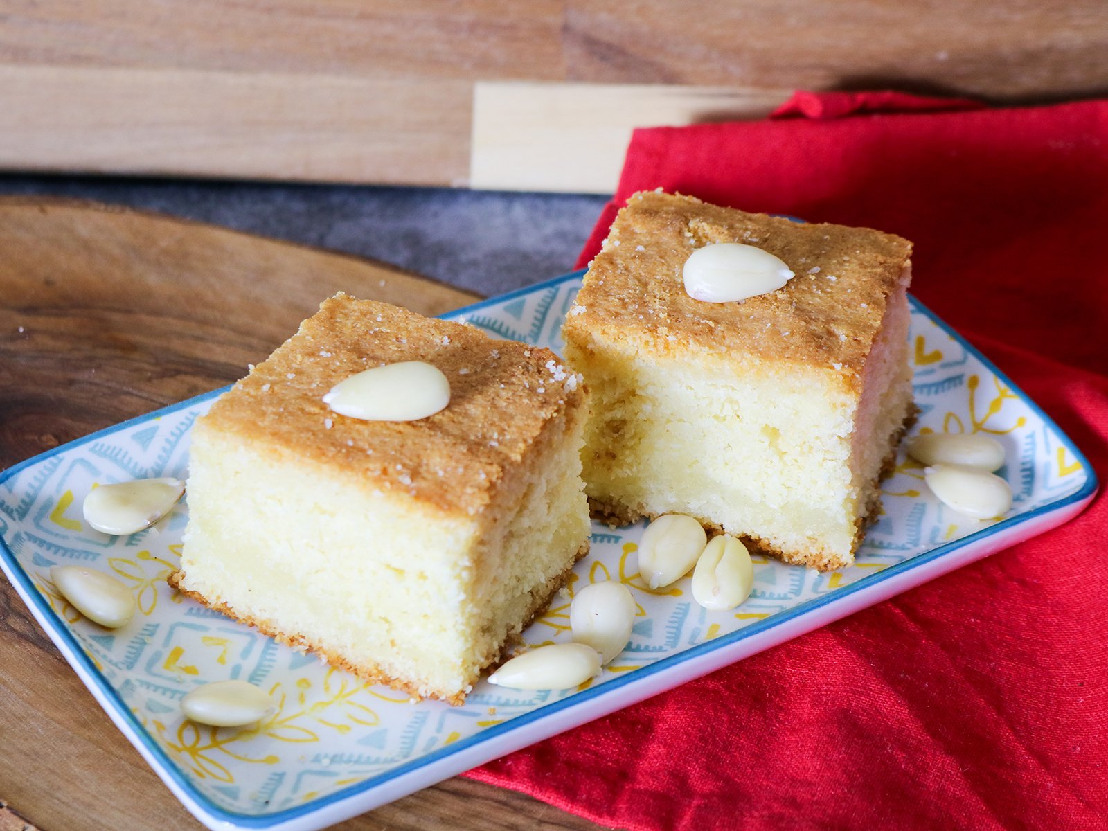 Basbousa - arabischer Grießkuchen - Rezept