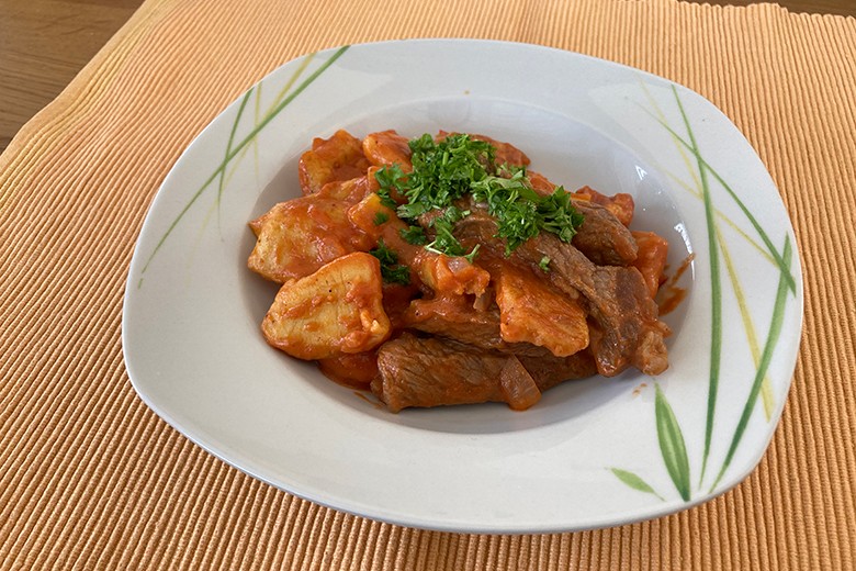Gnocchi-Pfanne mit Rindfleisch