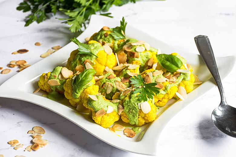 Blumenkohl mit Cashew-Sauce