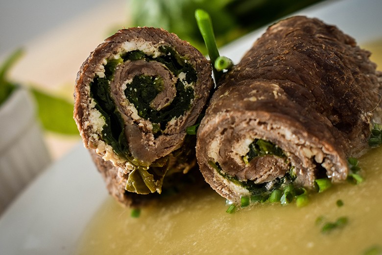 Involtini mit Spinat und Ricotta
