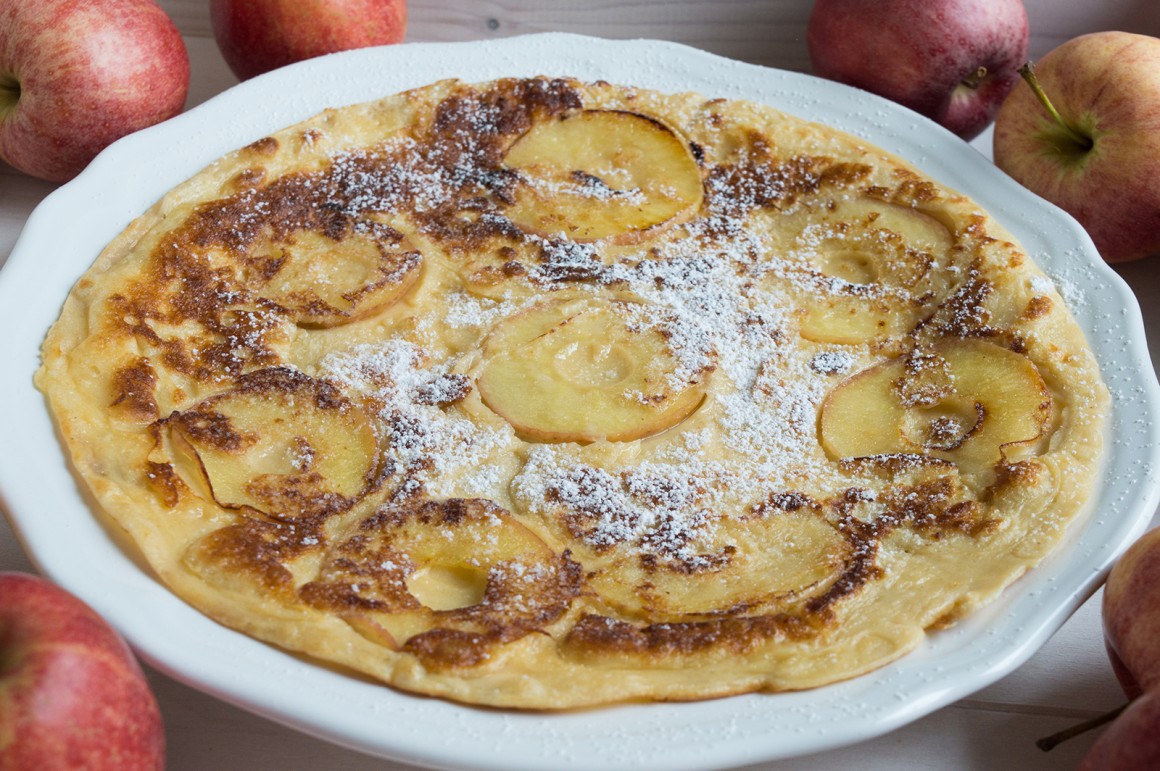 Dinkelpfannkuchen mit Äpfeln - Rezept