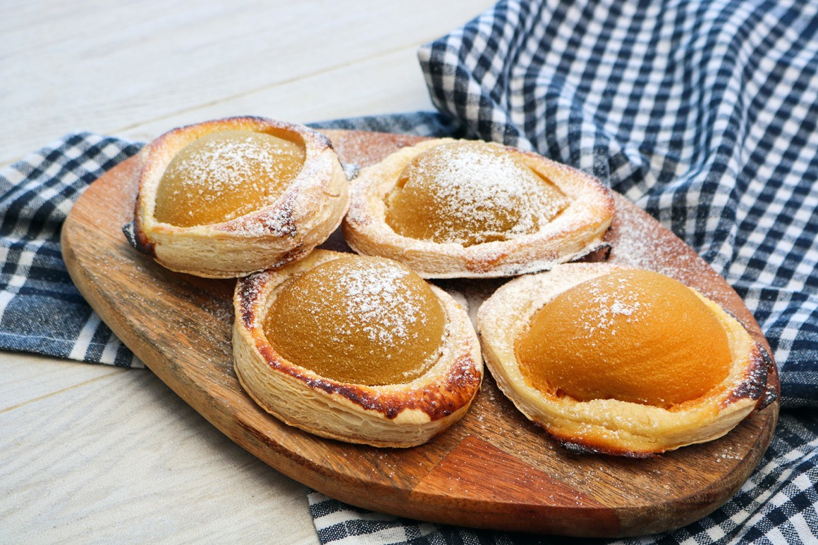 Puddingplätzchen mit Blätterteig