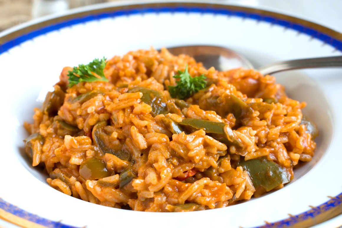 Reispfanne mit Paprika