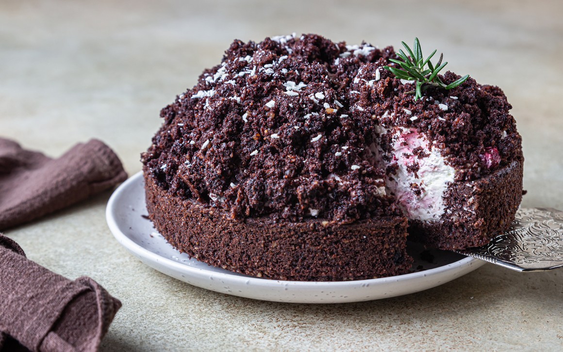 Maulwurfkuchen mit Kirschen
