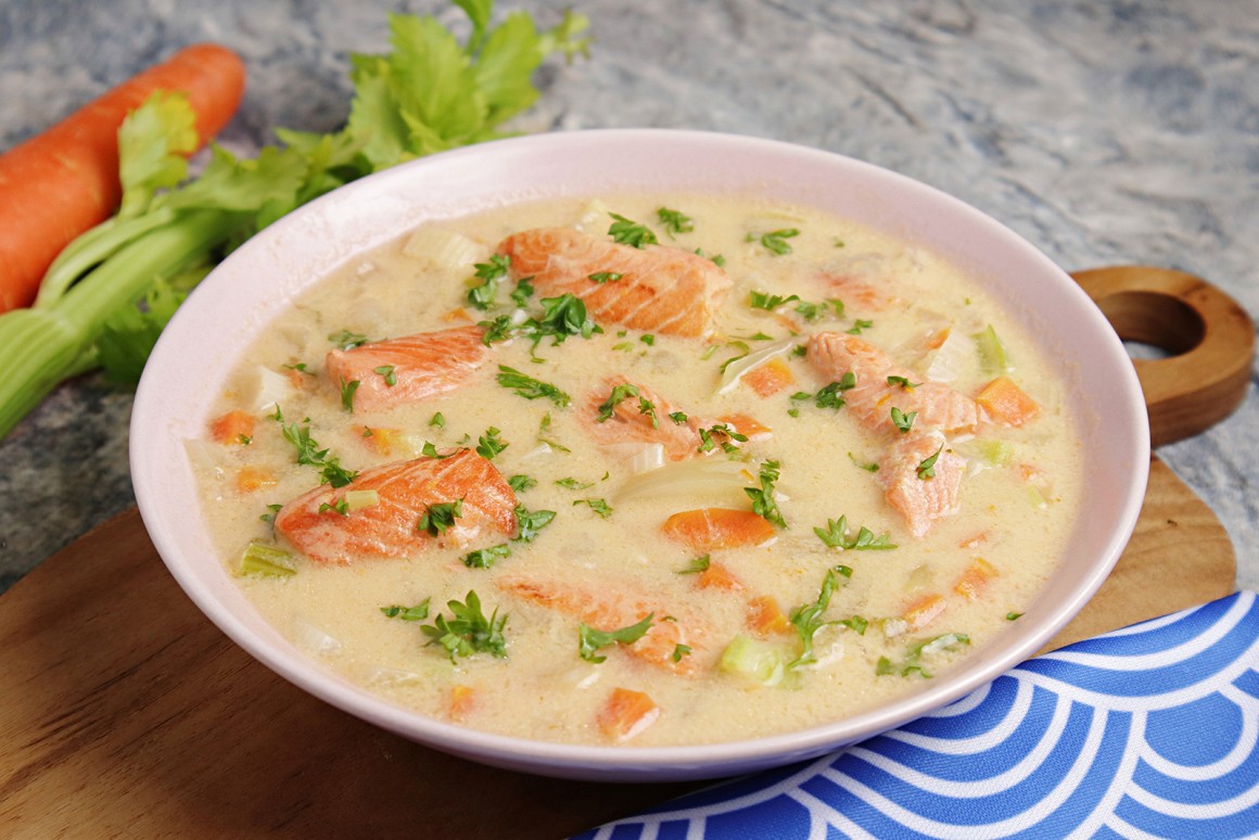 Lachssuppe mit Gemüse - Rezept