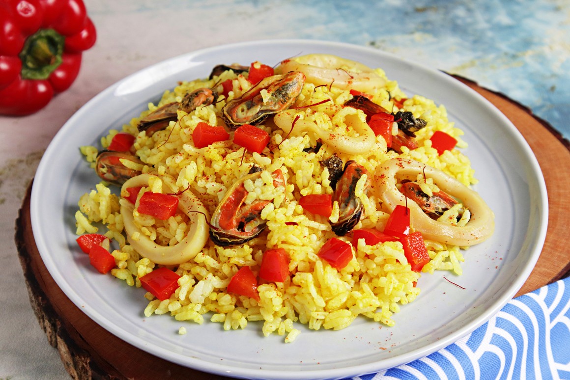 Tintenfisch-Paella
